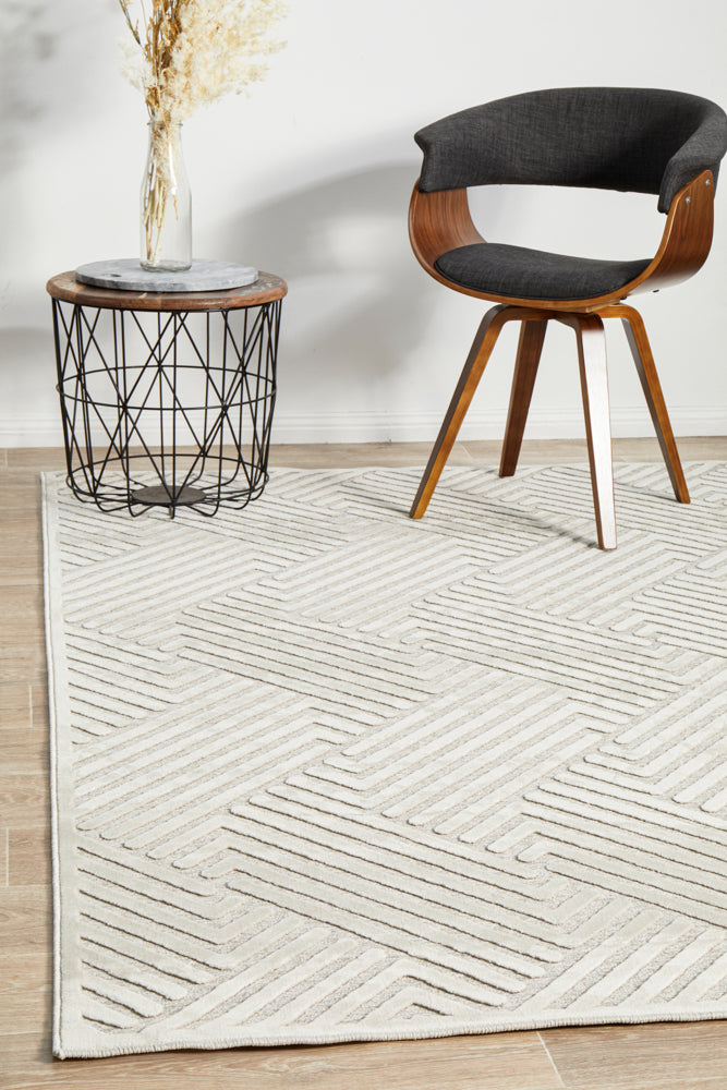 Mid-century Modern Sophia Natural White Rug