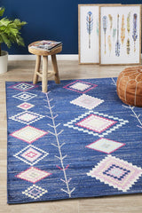 Konde Navy Bohemian Rug