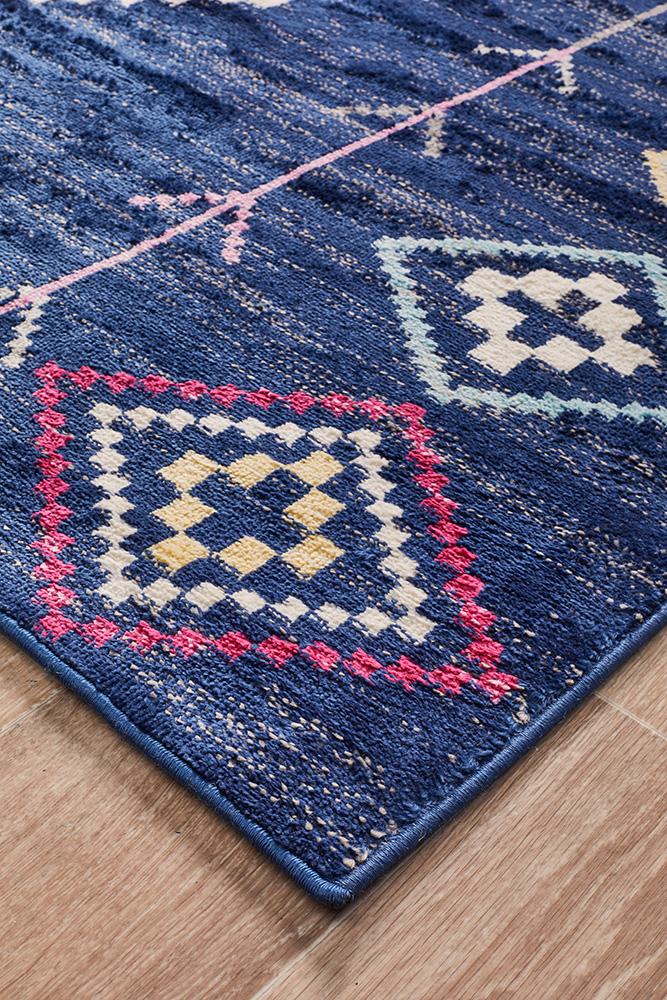 Konde Navy Bohemian Rug