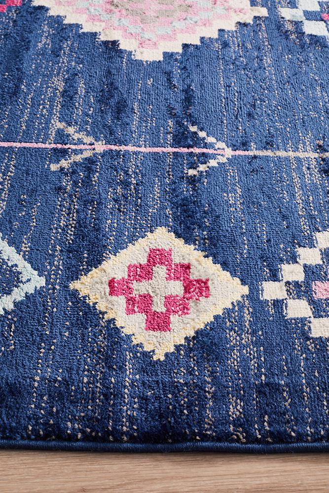 Konde Navy Bohemian Rug