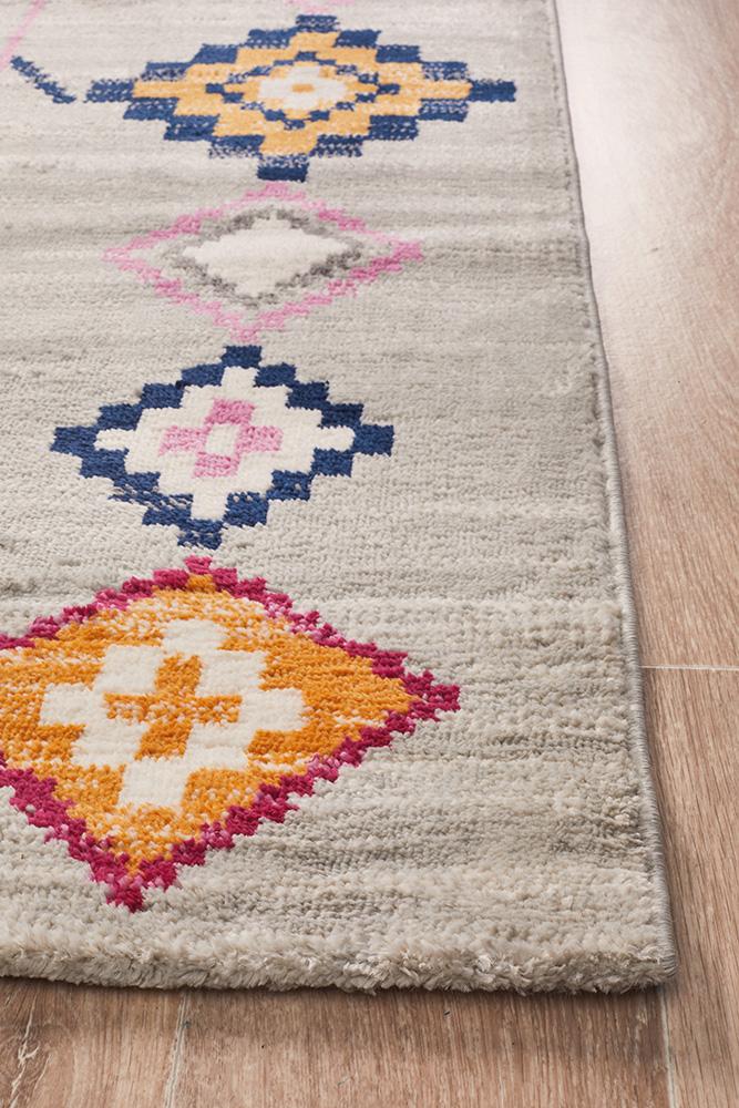 Konde Silver Bohemian Rug