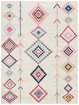 Konde White Bohemian Rug