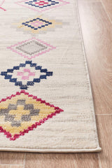 Konde White Bohemian Rug