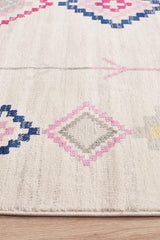 Konde White Bohemian Rug