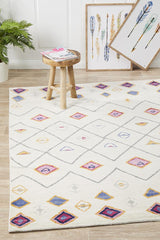 Pemba White Bohemian Rug