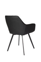 Pavia Black Faux Leather Dining Chairs - Set of 2