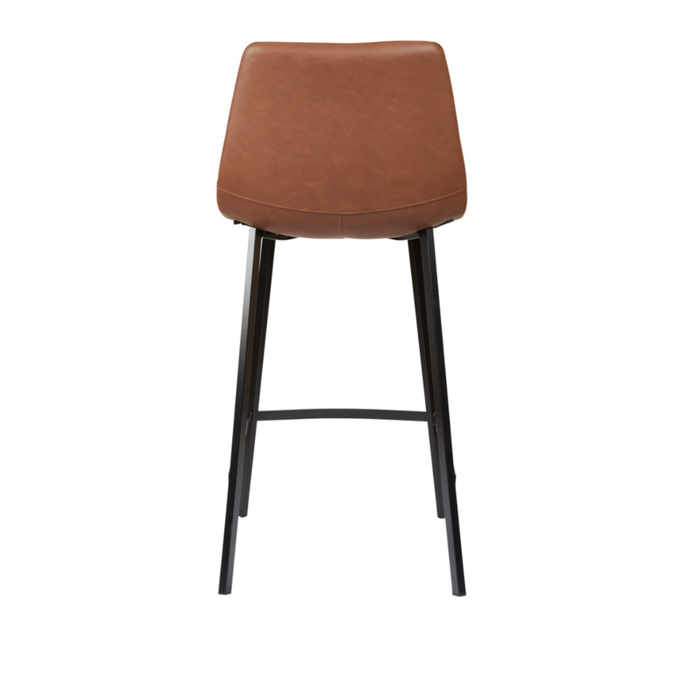 Victor Cognac Faux Leather Bar Stools - Set of 2