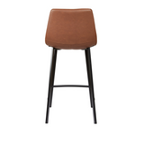 Victor Cognac Faux Leather Bar Stools - Set of 2